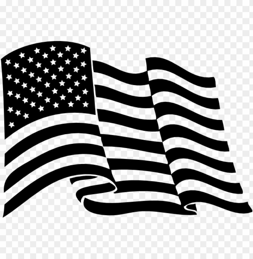 american flag clip art at clker waving american flag vector black and white PNG transparent with Clear Background ID 162724