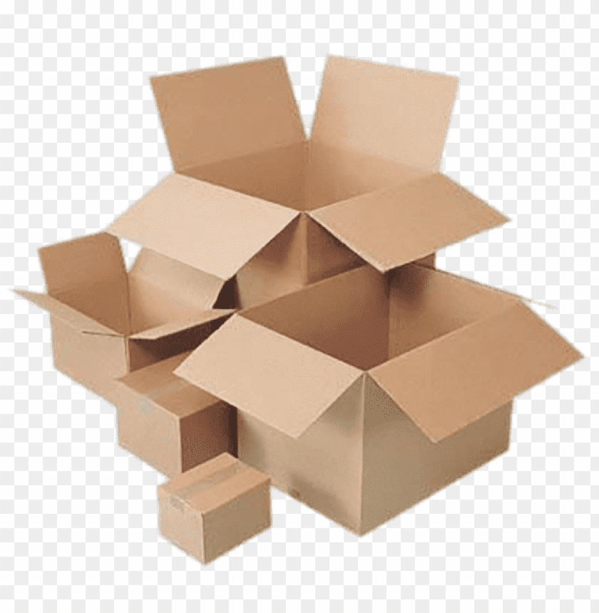 Transparent Background PNG of cardboard boxes sizes - Image ID 196
