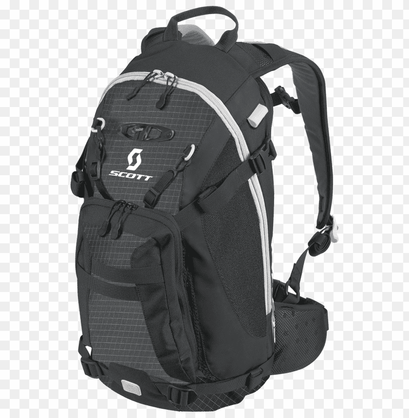 Transparent Background PNG of scott black backpack - Image ID 48