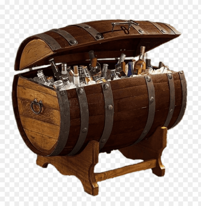 Transparent Background PNG of tequila barrel ice chest - Image ID 85